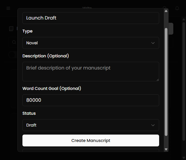 Manuscript editor with mention interaction